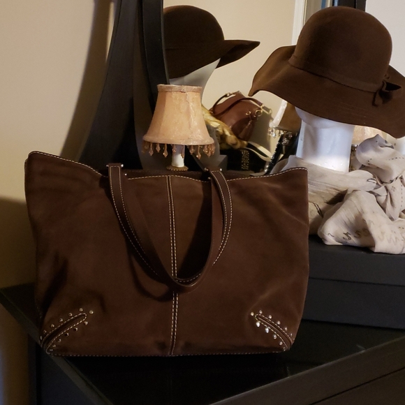 🛍Michael Kors "Astor "Suede Leather Tote - Picture 3 of 12